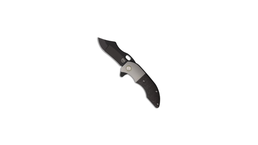 Red Horse Knife Works Red Horse Knife Works War Pig Frame Lock Knife Titanium/CF 3" Black, Black/Gray, CPM S35VN, adult, BHQ-192344