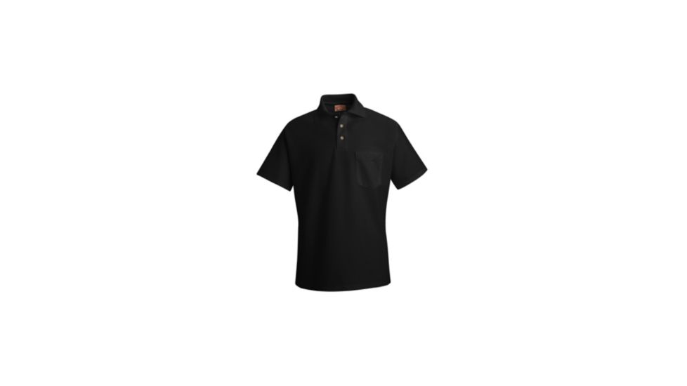 Red Kap Cotton / Polyester Blend Pique Knit Shirt, Men, Black, SSL SK82BKSSL