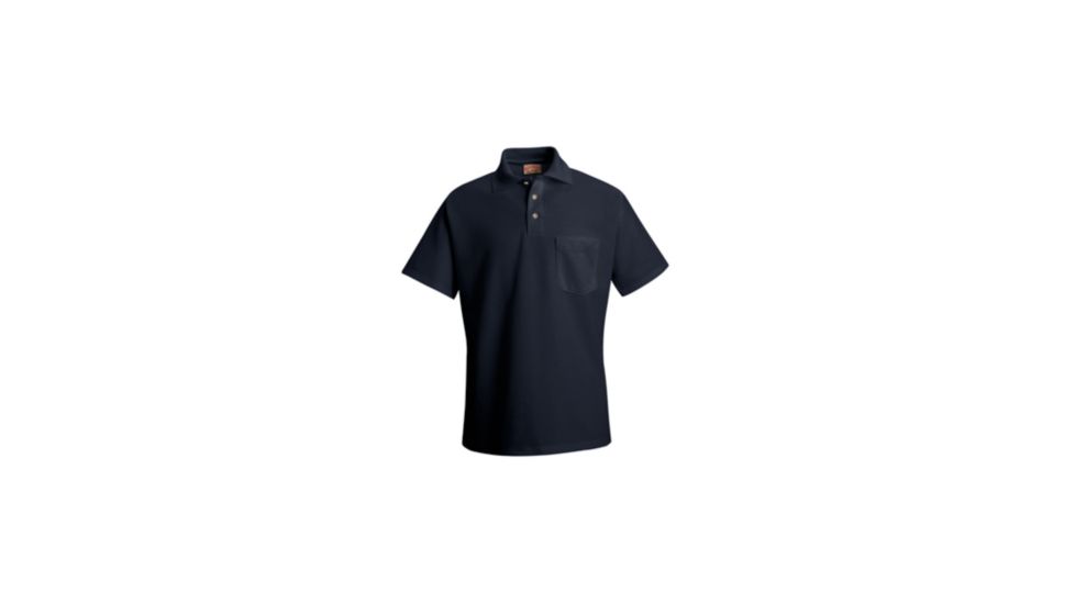 Red Kap Cotton / Polyester Blend Pique Knit Shirt, Men, Navy, SSXL SK82NVSSXL