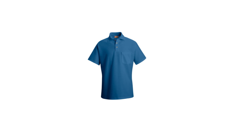 Red Kap Cotton / Polyester Blend Pique Knit Shirt, Men, Royal Blue, SS3XL SK82RBSS3XL