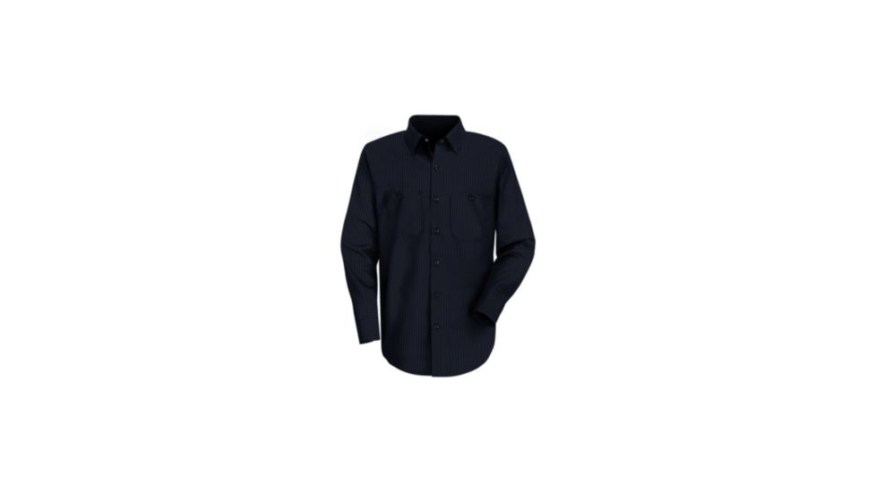 Red Kap Durastripe Work Shirt, Men, Navy/Lt. Blue Twin Stripe, RGXL SP14NLRGXL