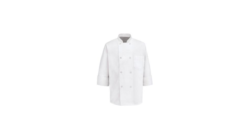 Red Kap Eight Pearl-Button Chef Coat, Male, 0403WH, LNXL 0403WHLNXL