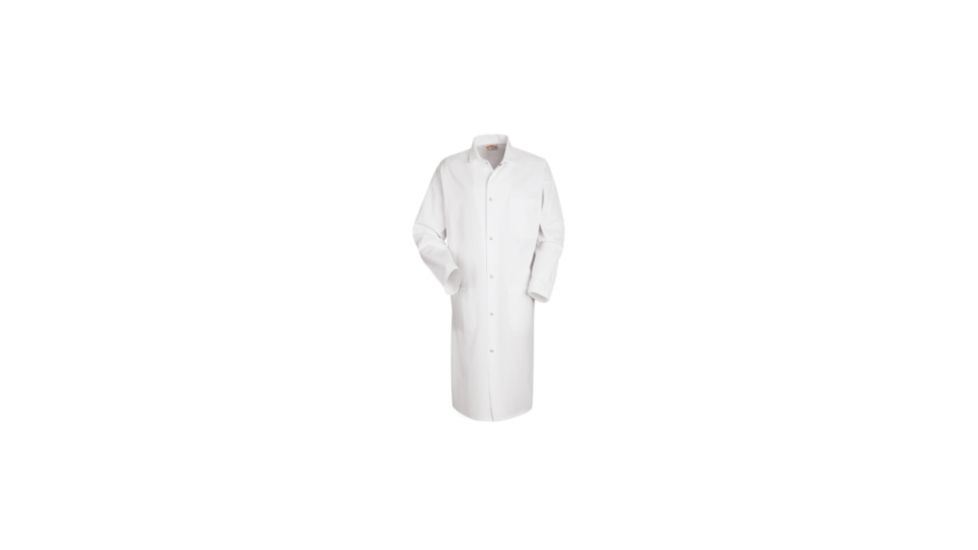 Red Kap Gripper-Front Butcher Frock, Men, 4016WH, RGL 4016WHRGL