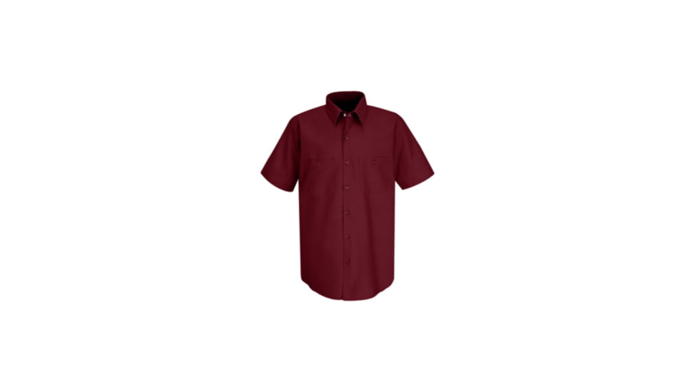 Red Kap Industrial Work Shirt, Burgundy, SSXL SP24BYSSXL