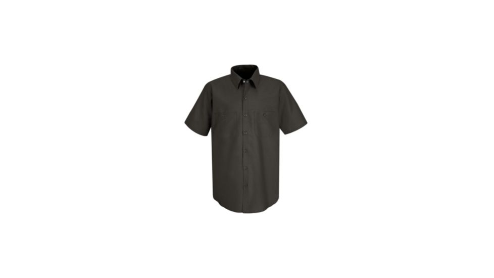 Red Kap Industrial Work Shirt, Charcoal, SSL SP24CHSSL
