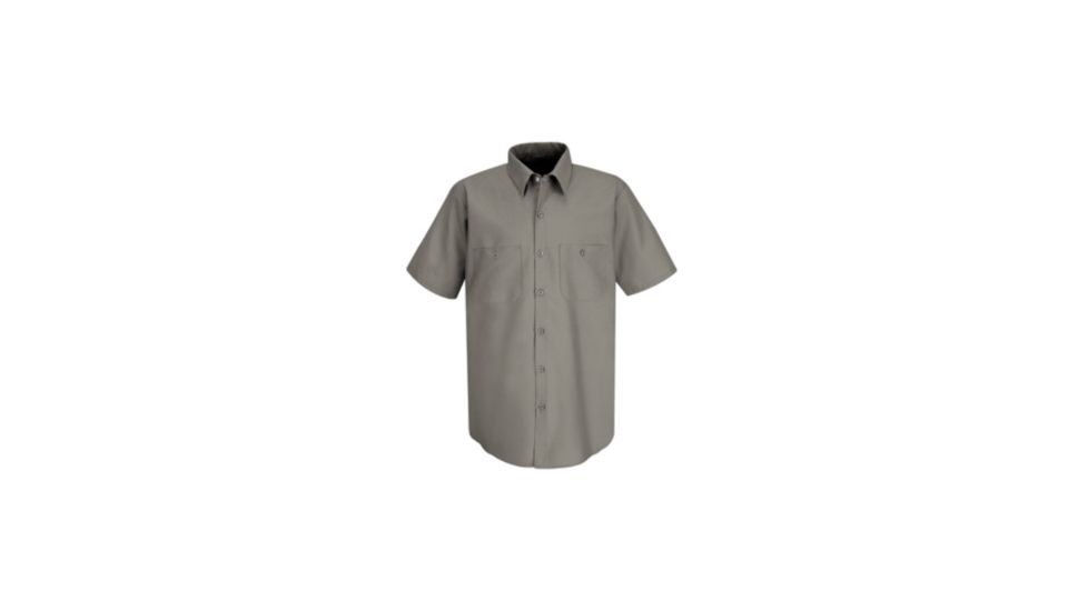 Red Kap Industrial Work Shirt, Gray, SSM SP24GYSSM