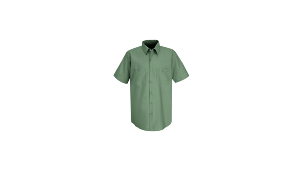 Red Kap Industrial Work Shirt, Light Green, SSL SP24LGSSL