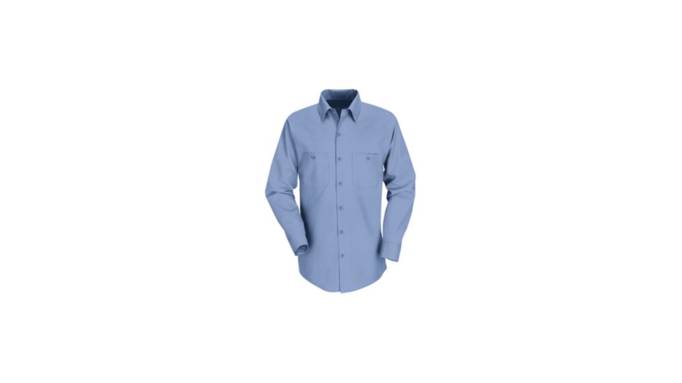 Red Kap Industrial Work Shirt, Men, Light Blue, RGL SP14LBRGL