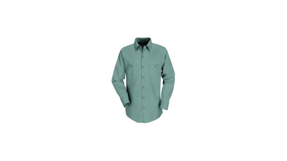 Red Kap Industrial Work Shirt, Men, Light Green, RGXL SP14LGRGXL