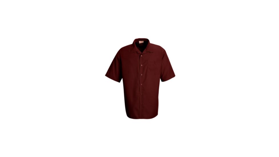 Red Kap Mens Short Sleeve 100% Polyester Camp Shirt, Male, 1K00BU, SSXL 1K00BUSSXL
