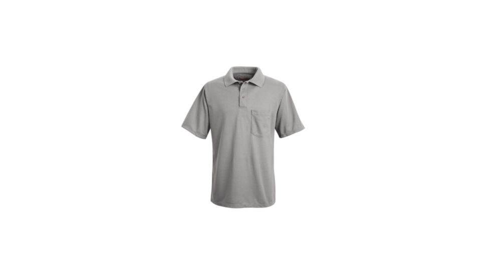 Red Kap Performance Knit Polyester Solid Shirt, Men, Ash, SS5XL SK02AHSS5XL