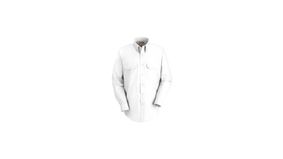 Red Kap Solid Dress Uniform Shirt, White, L323 SP50WHL323