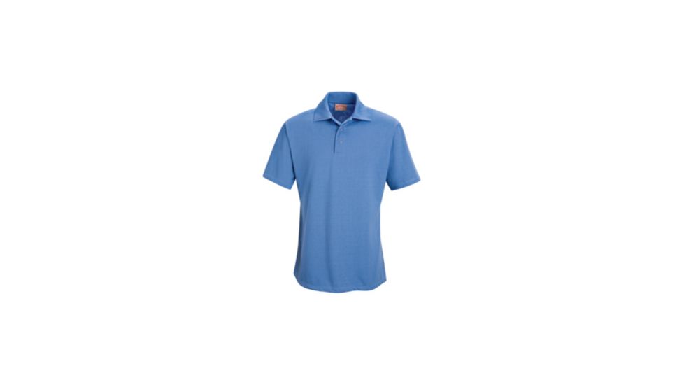 Red Kap Specialized Pocketless Knit 50/50 Blend Solid Shirt, Men, Light Blue, SSL SK58LBSSL