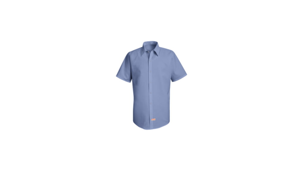 Red Kap Specialized Pocketless Polyester Work Shirt, Medium Blue, SSL SS26MBSSL
