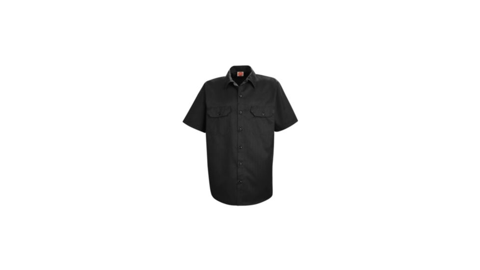 Red Kap Utility Uniform Shirt, Black, SSL ST62BKSSL