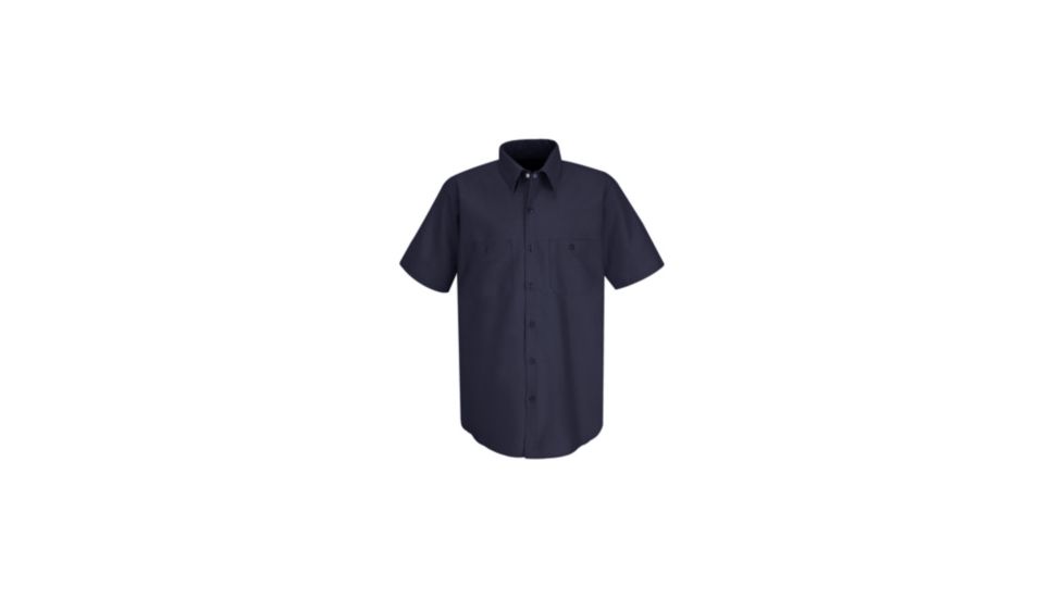 Red Kap Wrinkle-Resistant Cotton Work Shirt, Men, Dark Navy, SS3XL SC40DNSS3XL