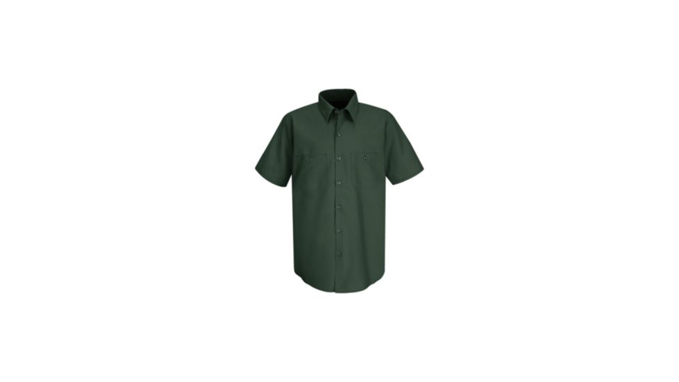 Red Kap Wrinkle-Resistant Cotton Work Shirt, Men, Spruce Green, SSL SC40SGSSL
