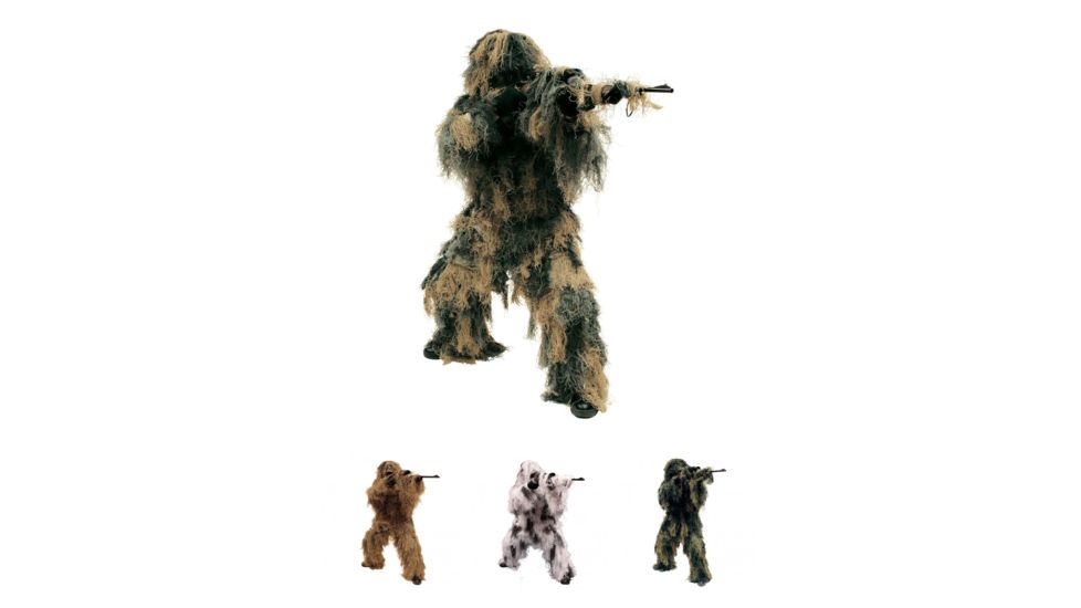 Red Rock Outdoor Gear 5 Piece Ghillie Suit, ACU, Desert, Snow, Woodland