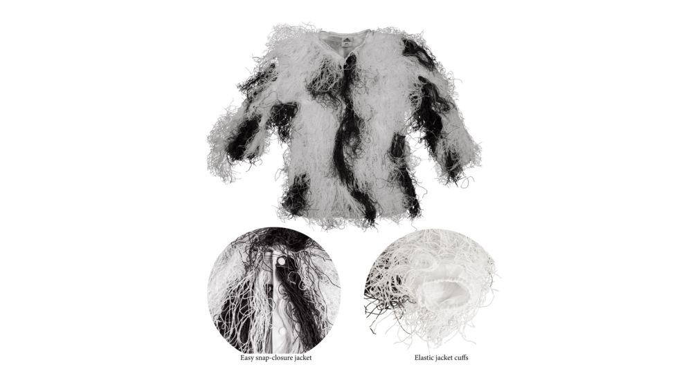 Red Rock Outdoor Gear 5 Piece Ghillie Suit, Snow, Medium-Large 70917M/L