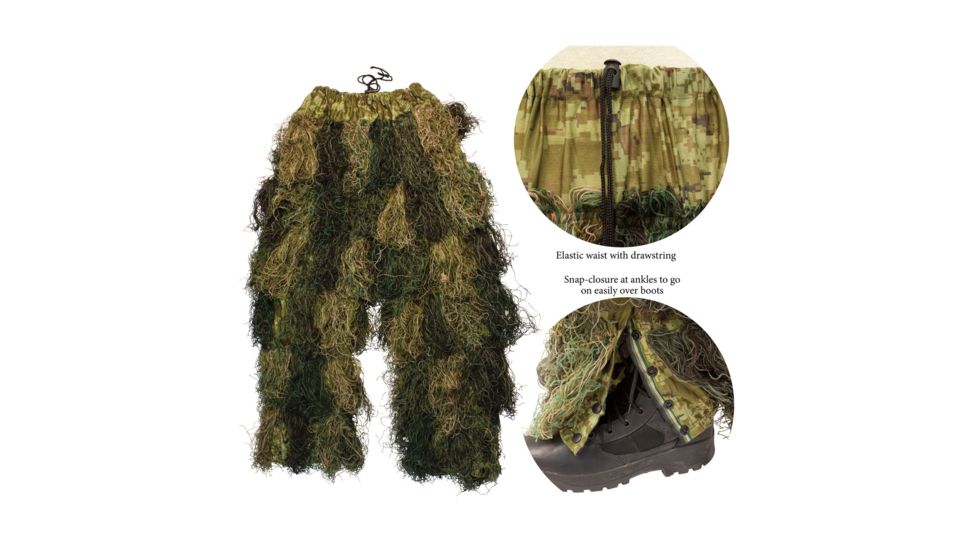 Red Rock Outdoor Gear 5 Piece Ghillie Suit, Woodland, X-Large-2X-Large 70915XL/XXL