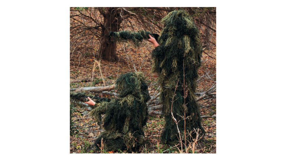 Red Rock Outdoor Gear 5 Piece Ghillie Suit, Woodland, Youth Medium 70915YM