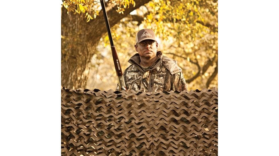Red Rock Outdoor Gear Big Game Camouflage Netting, Green/Brown, 7'10x19'8in, 03-7119