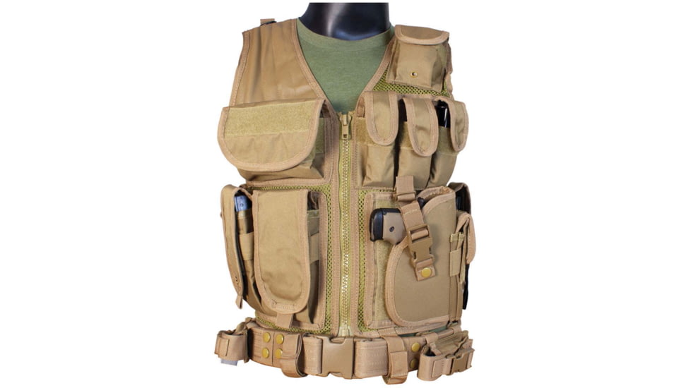 Red Rock Outdoor Gear Cross Draw Vest, Coyote, 520COY
