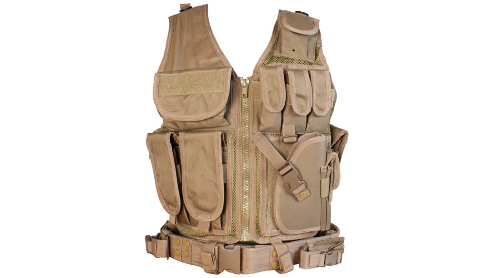 Red Rock Outdoor Gear Cross Draw Vest, Coyote, 520COY