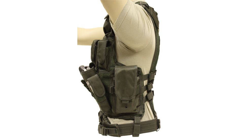Red Rock Outdoor Gear Cross Draw Vest, Olive Drab, One-Size 520OD
