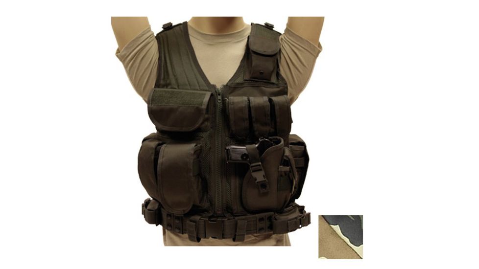 Red Rock Outdoor Gear Cross Draw Vest, Woodland, One-Size 520WDL