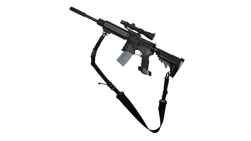 Red Rock Outdoor Gear D1 2-Point Rapid Fit Tactical Sling, Black, 37-003BLK