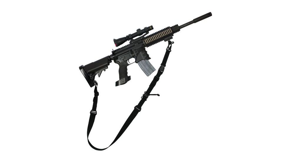 Red Rock Outdoor Gear D2 2-Point Rapid Fit Tactical Sling, Black, 37-004BLK