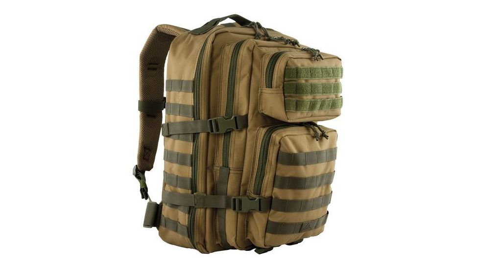 Red Rock Outdoor Gear Large Rebel Assault Pack Coyote w/ Olive Webbing, One-Size 80236CO