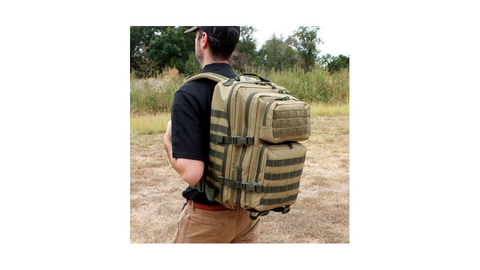 Red Rock Outdoor Gear 35L Large Assault Pack, Coyote w/Olive Drab, 80236CO