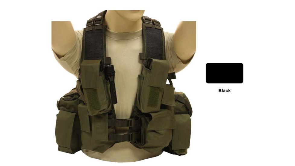 Red Rock Outdoor Gear Load Bearing Vest, Black, One-Size 510BLK