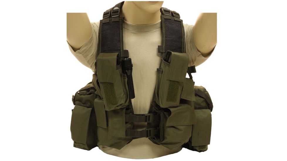 Red Rock Outdoor Gear Load Bearing Vest, Olive Drab, One-Size 510OD