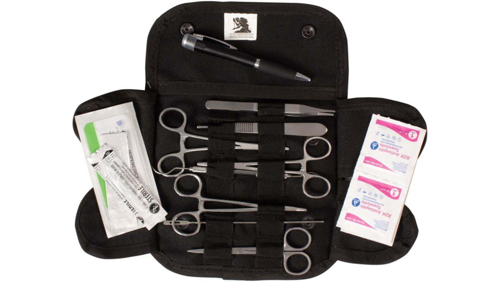 Red Rock Outdoor Gear Stainless Steel Surgical Set, Black, FA80122BLK