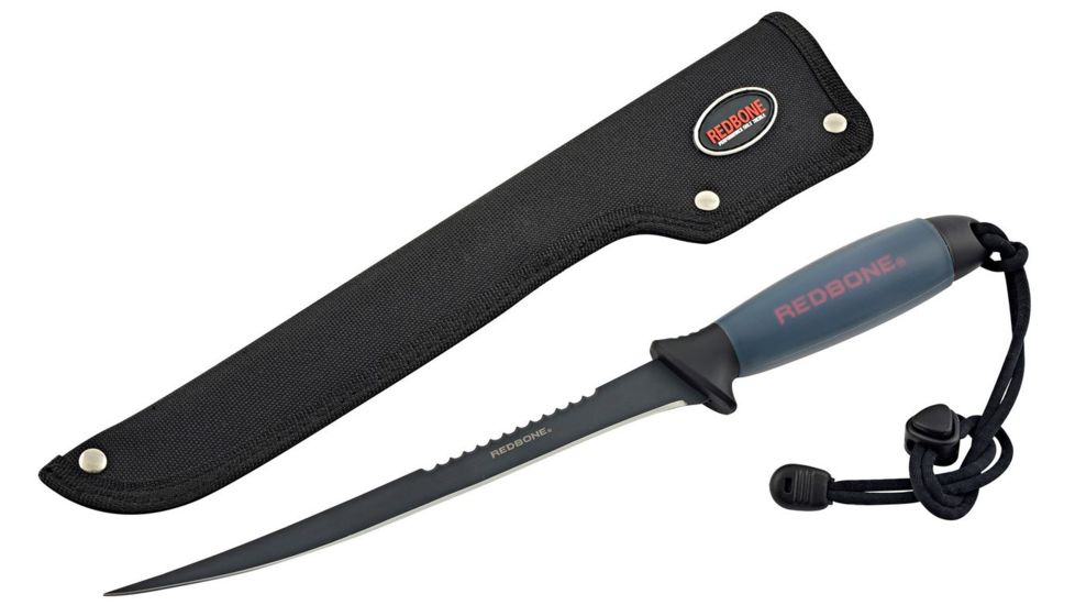 Redbone Gel Handle Performance Fixed Blade Knife,9in Overall 420 Steel Blade, 124256