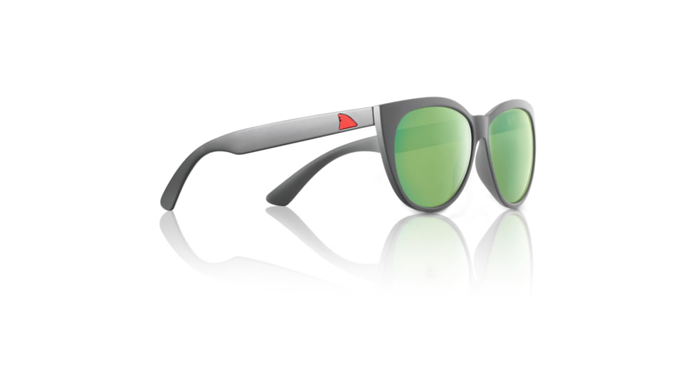 Redfin Polarized Key Largo Sunglasses, Matte Gray Frame, Seagrass Polarized Lens, One Size, 2102