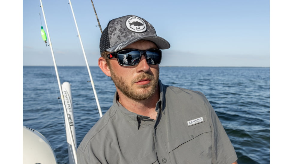 Redfin Polarized Sanibel Sunglasses, Black Tortoise Frame, Shad Mirror Polarized Lens, One Size, 1405
