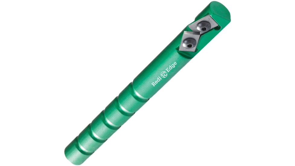 Redi-Edge Original Knife Sharpener Green, 5 overall, Green aluminum handle, RE0198 GREEN
