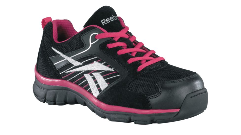 Reebok Anomar Black And Pink Athletic Oxf, 6 RB454-BLKPNK-6-WOMEN-W