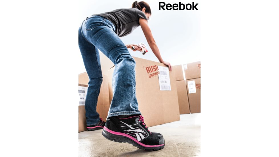 Reebok Anomar Black And Pink Athletic Oxf, 6 RB454-BLKPNK-6-WOMEN-W