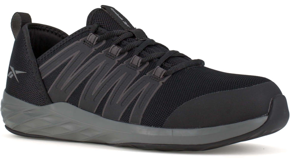 Reebok Astroride Work Athletic Oxford - Womens, Black/Dark Grey, 10.5, Wide, 690774461741