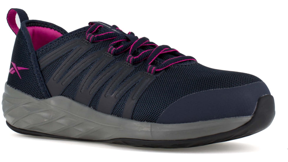 Reebok Astroride Work Athletic Oxford - Womens, Dark Navy/Purple, 7.5, Medium, 690774463783