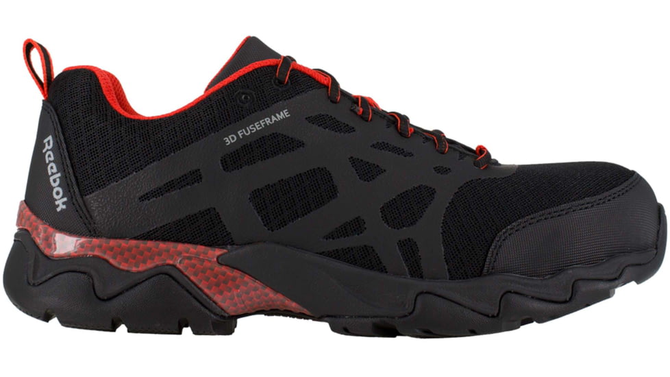 Reebok Beamer Athletic Oxford 11.5 M, Men, Black/Red RB1061-BLACK/RED-11.5-MEN-M