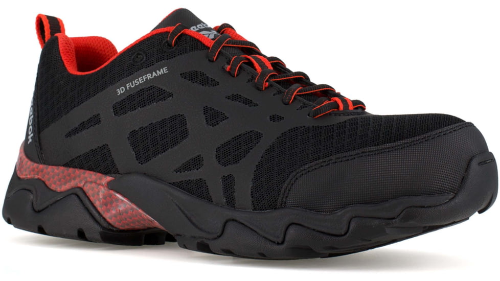 Reebok Beamer Athletic Oxford 11.5 M, Men, Black/Red RB1061-BLACK/RED-11.5-MEN-M