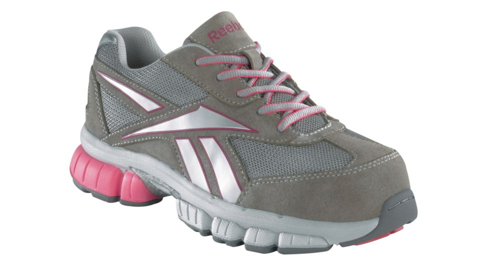 REEBOK Ketia Womens Oxford, W, Grey/Pink, 6 RB445-GRYPNK-6-WOMEN-W