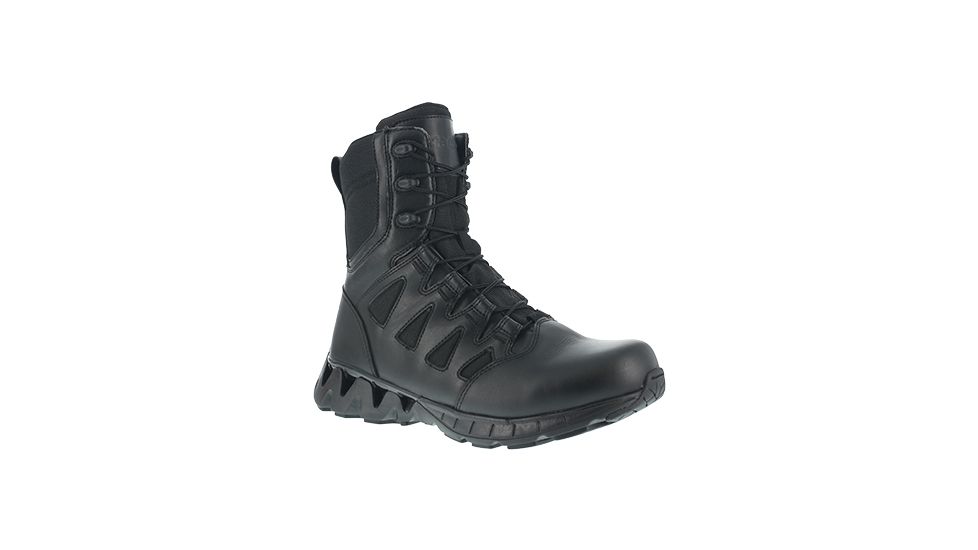 Womens 8in Zigkick Tactical Boots, Black, 6, Wide