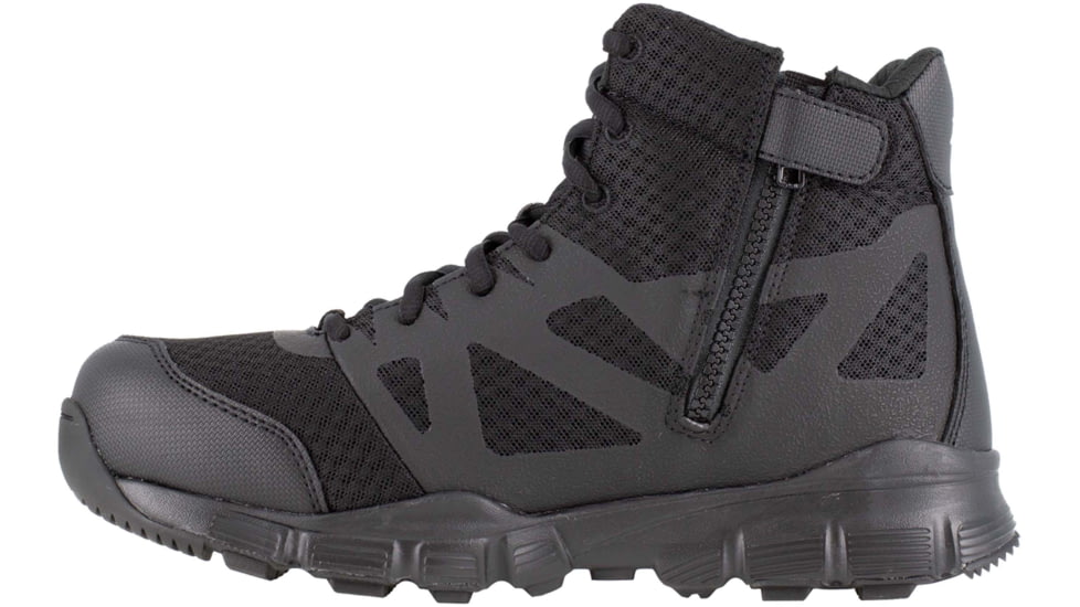 Reebok Mens Dauntless Ultra-Light Seamless 5in Athletic Hiker Boots w/ Side-Zip, Black, 6.5, RB4507-BLACK-6.5-MENS-M